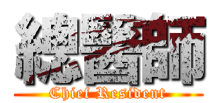 總醫師 (Chief Resident)