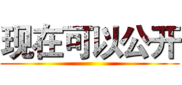 现在可以公开 ()