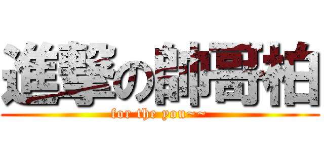 進撃の帥哥柏 (for the you~~)