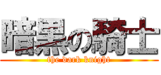 暗黒の騎士 (the dark knight)