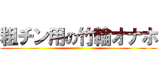 粗チン用の竹輪オナホ ()