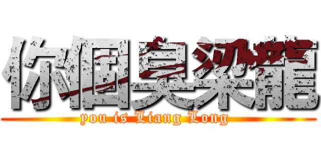 你個臭梁龍 (you is Liang Long )