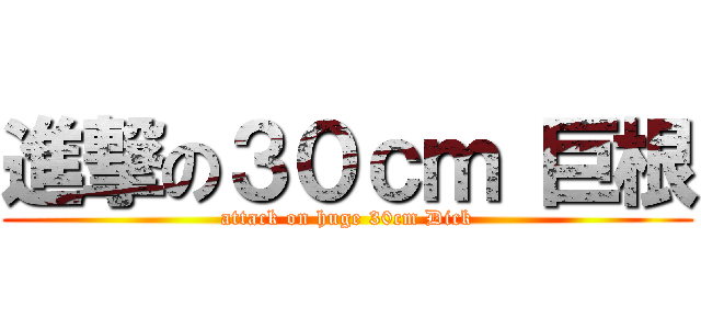 進撃の３０ｃｍ 巨根 (attack on huge 30cm Dick)