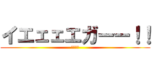 イエェェエガーー！！ (家がー！)