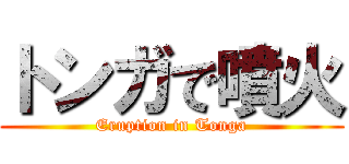 トンガで噴火 (Eruption in Tonga)