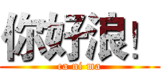 你好浪！ (ca ni ma)