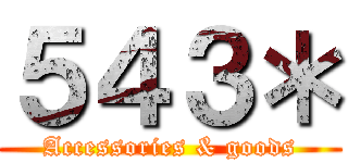５４３＊ (Accessories & goods)
