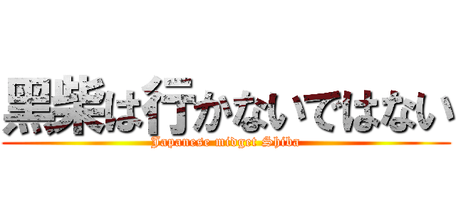 黑柴は行かないではない (Japanese midget Shiba)