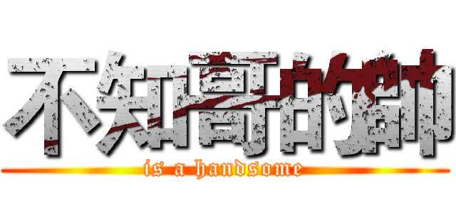 不知哥的帥 (is a handsome)