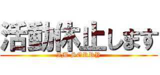 活動休止します (IM SORRY)