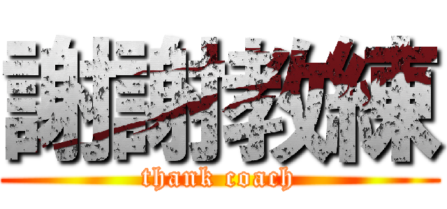 謝謝教練 (thank coach)