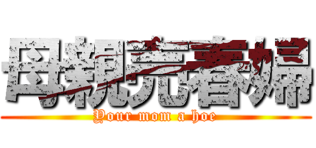 母親売春婦 (Your mom a hoe)