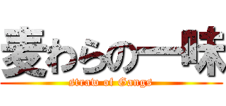 麦わらの一味 (straw of Gangs)