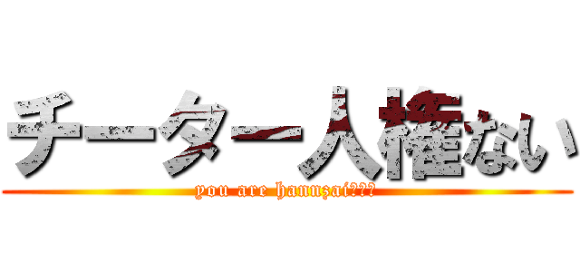 チーター人権ない (you are hannzaiｓｙａ)