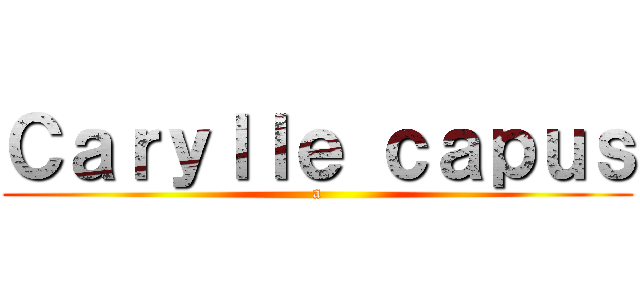 Ｃａｒｙｌｌｅ ｃａｐｕｓ (a)