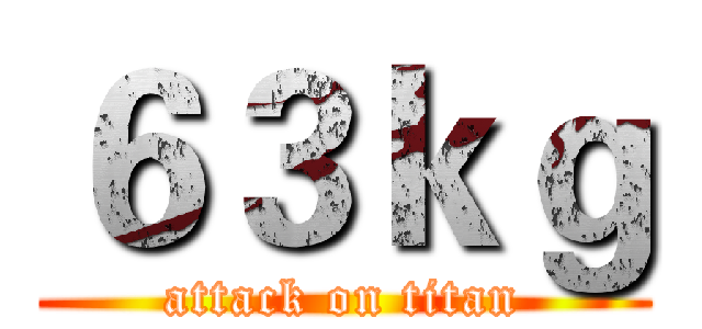 ６３ｋｇ (attack on titan)