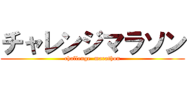 チャレンジマラソン (challenge  marathon)