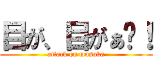 目が、目がぁ〜！ (attack on musuka)