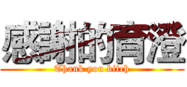 感謝的育澄 (Thank you bitch)
