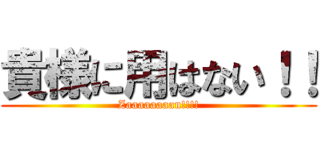 貴様に用はない！！ (Zaaaaaaaan!!!!)