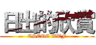 日出的欣賞 (CSEOC WTF)