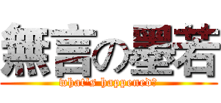 無言の墨若 (what's happened?)