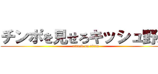 チンポを見せろキッシュ野郎 (attack on titan)