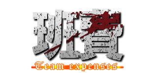 班費 (Team expenses)