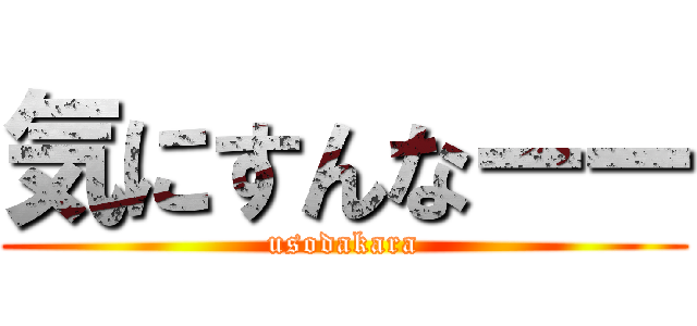 気にすんなーー (usodakara)