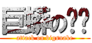 巨蟒の罗峦 (attack on bigsnake)