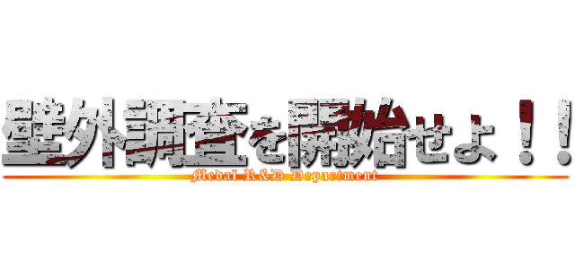 壁外調査を開始せよ！！ (Medal R&D Department)
