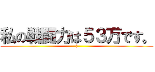 私の戦闘力は５３万です。 (j)