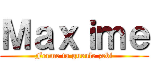 Ｍａｘｉｍｅ (Ferme ta gueule zebi)