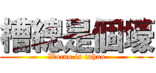 槽總是個壕 (Wocao is tuhao)
