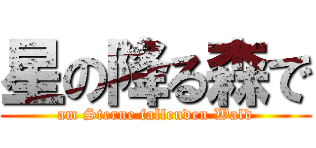星の降る森で (am Sterne fallenden Wald)