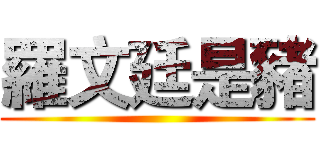 羅文廷是豬 ()
