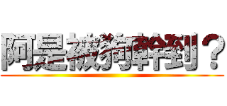 阿是被狗幹到？ ()