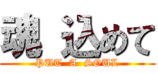 魂 込めて (PUT  A  SOUL)