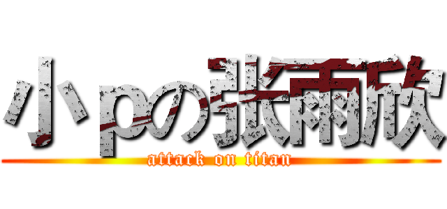 小ｐの张雨欣 (attack on titan)