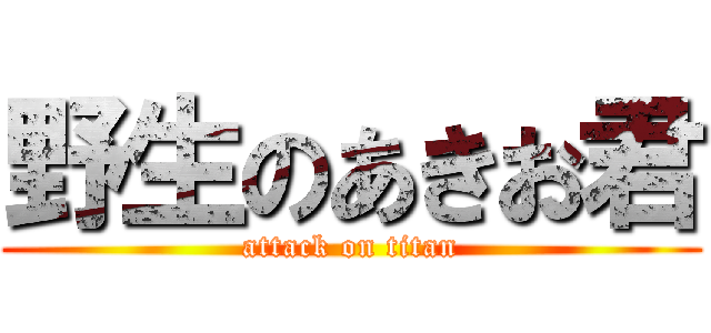 野生のあきお君 (attack on titan)