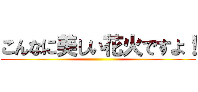 こんなに美しい花火ですよ！ ()