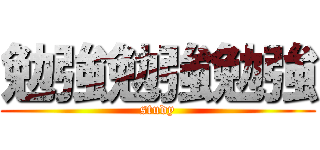 勉強勉強勉強 (study)