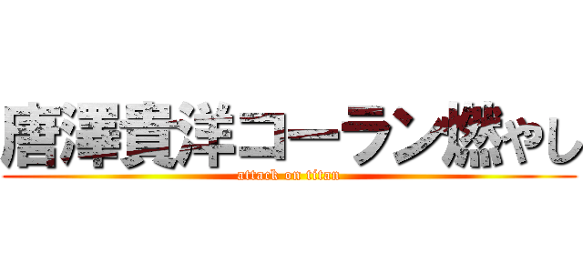 唐澤貴洋コーラン燃やし (attack on titan)