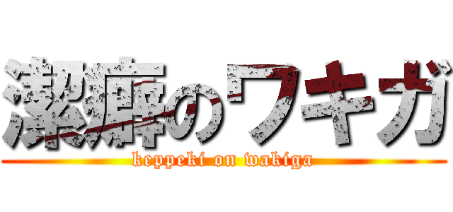 潔癖のワキガ (keppeki on wakiga)