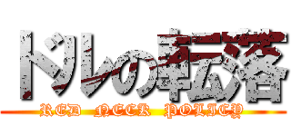 ドルの転落 (RED  NECK  POLICY)