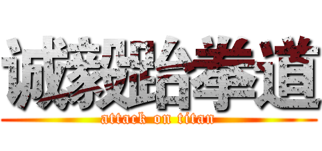 诚毅跆拳道 (attack on titan)