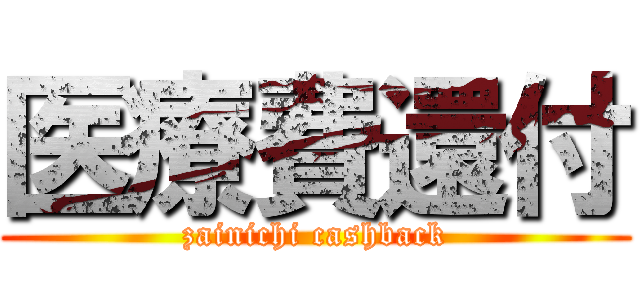 医療費還付 (zainichi cashback)