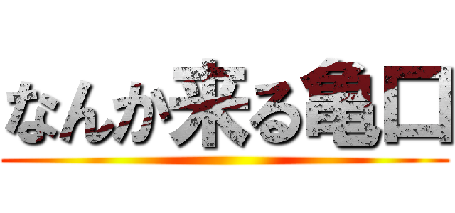 なんか来る亀口 ()