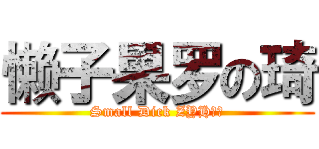 懒子果罗の琦 (Small Dick ZYH！！)