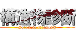 構造物診断 (Structure diagnosis)